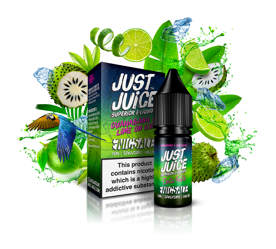 Just Juice Exotic Fruits Guanabana and Lime on Ice Nic Salt (4705821556802)