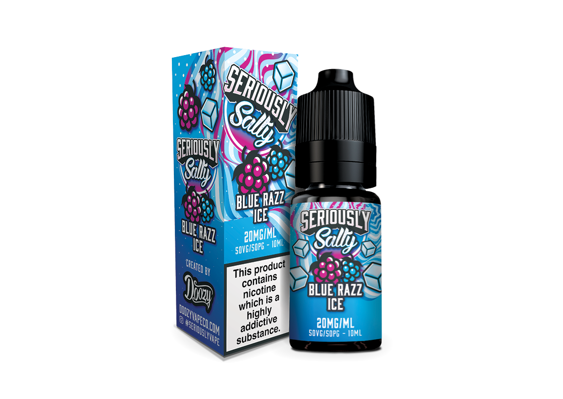 Doozy Vape Seriously Salty Blue Razz Ice 10ml (7479314874580)