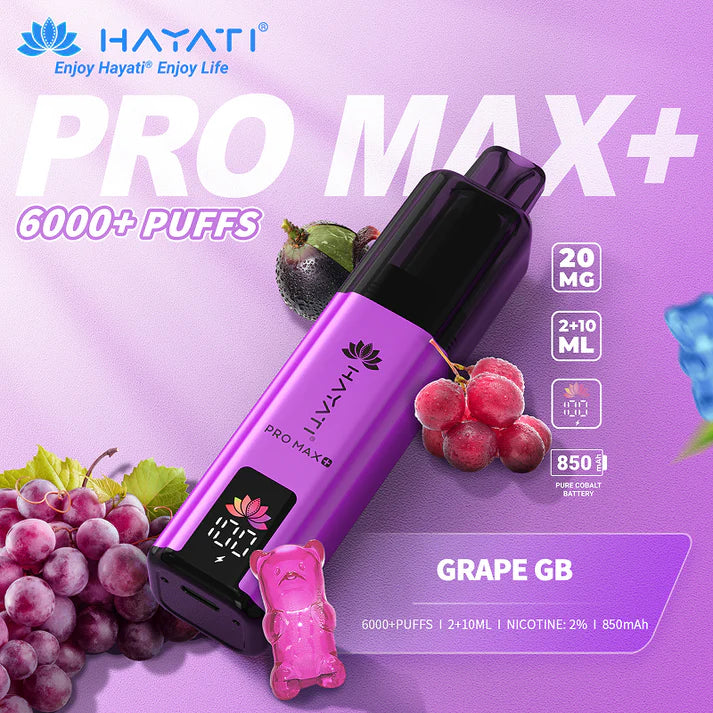 HAYATI PRO MAX+  6000 PUFFS VAPE KIT