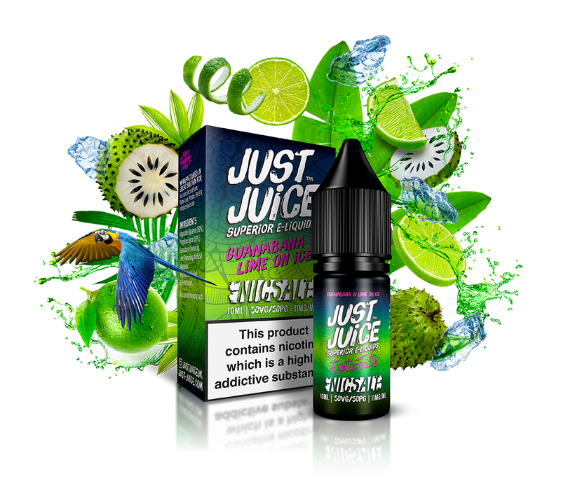 Just Juice Exotic Fruits Guanabana and Lime on Ice Nic Salt (4705821556802)